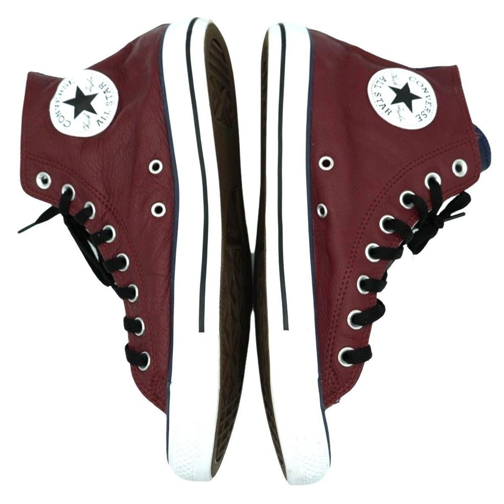 Classic Converse Chuck Taylor All Star Sneaker Mens 9 Burgundy Leather High Top